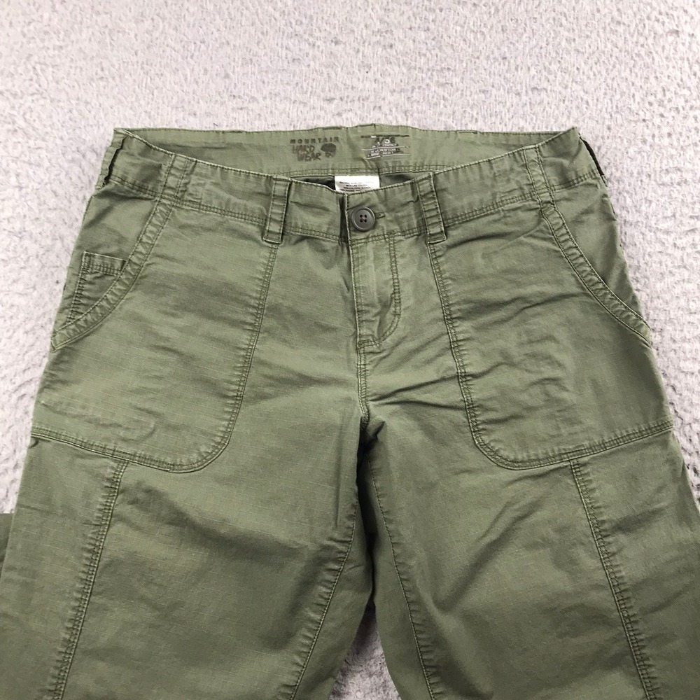 Mountain Hardwear Pants Womens 4 Olive Green Cotton Stretch Hiking Outdoor - Picture 5 of 16